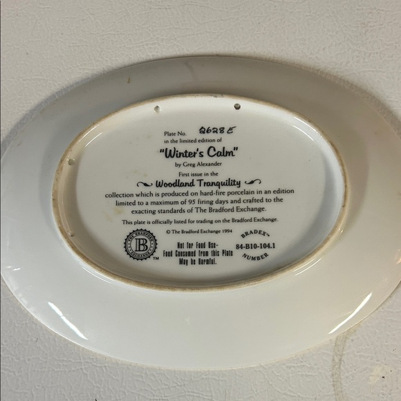 Winter Forest Deer Decorative Plate - Picture 2 of 4